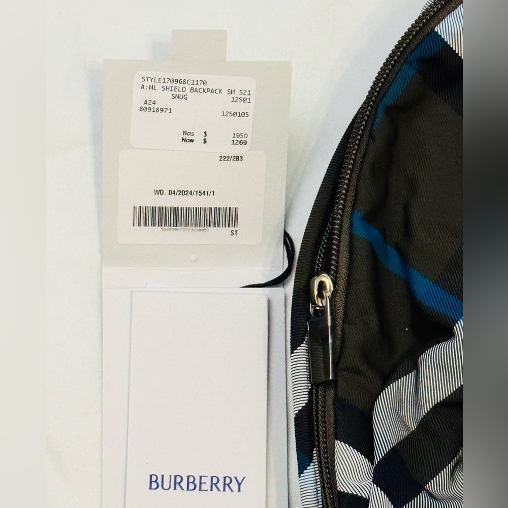 Burberry Shield Check Pattern Backpack #170968 - … - image 3